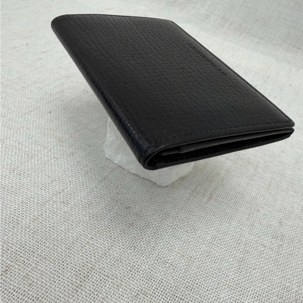 Burberry Black Leather Nova Check Card Case Wallet Slim Bifold COA - Picture 6 of 7